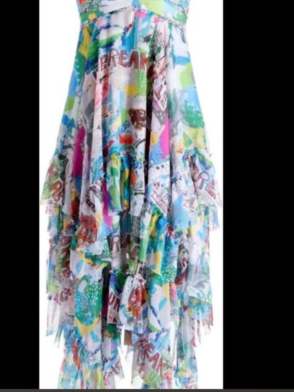 Rare Alice + Olivia x Basquiat graphic print Evelyn Maxi Dress - Picture 5 of 8